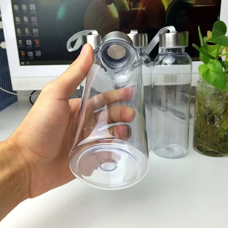 400 мл простая Универсальная пластиковая бутылка Милая пластиковая креативная портативная прозрачная космическая бутылка с логотипом на заказ