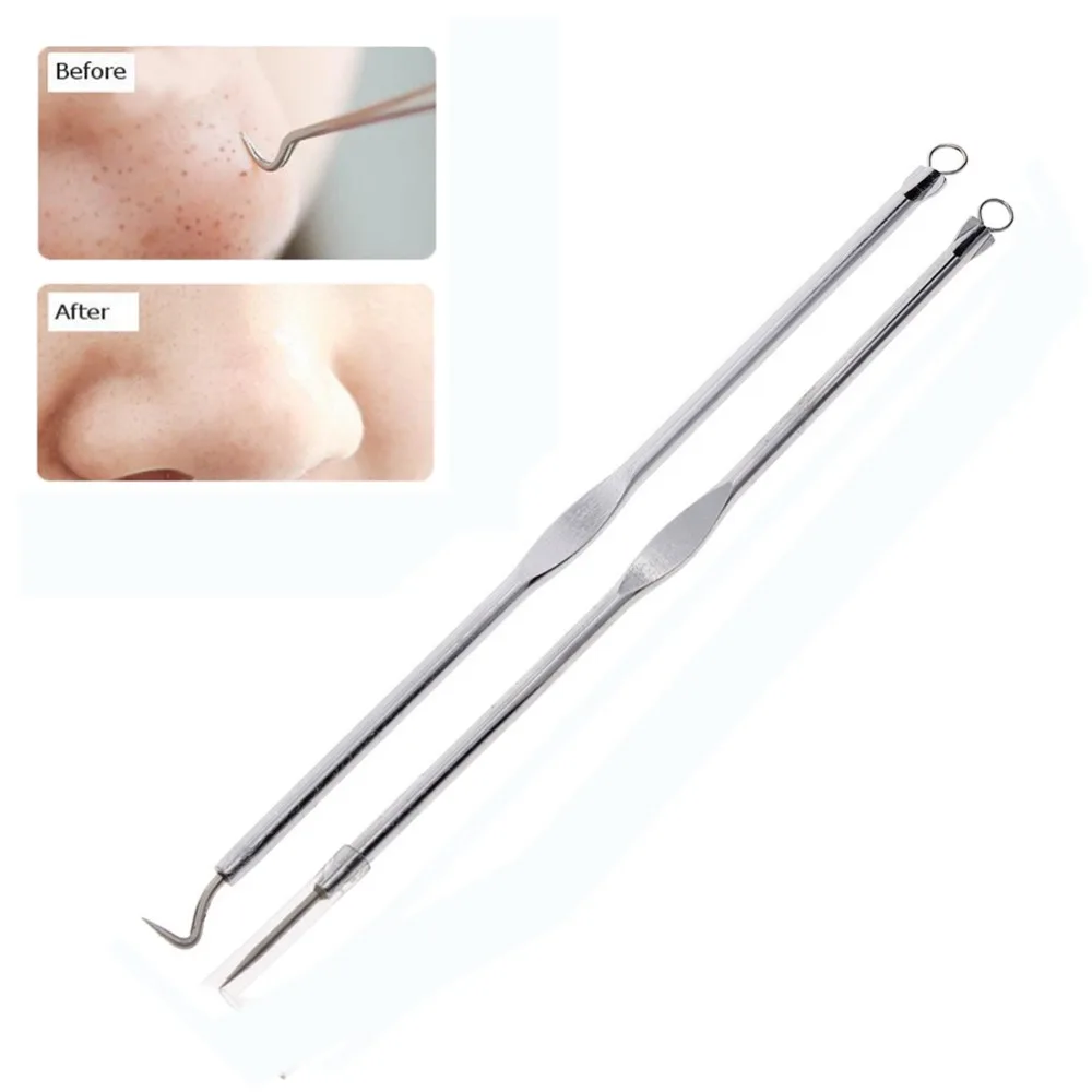 1Pc Double Head Blackhead Blemish Extractor Tool Stainless Steel Acne
