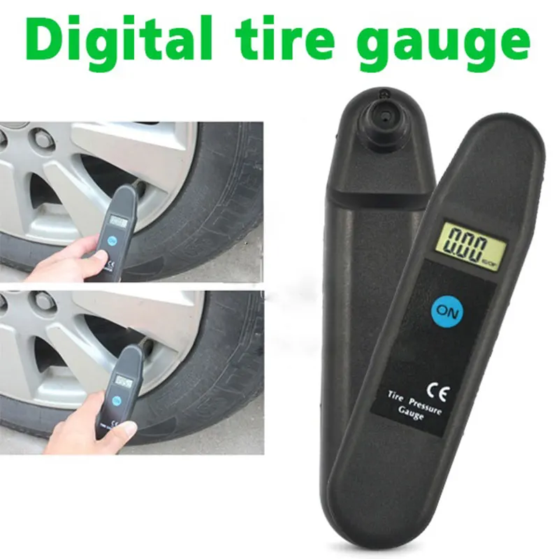 Digital LCD Display Accuracy Wheel Tire Air Pressure Gauge Tyre Tester Vehicle Motorcycle Car 5-150 PSI/KPA/BAR/KG/CM2 Detector