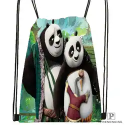 Custom kung-fu-panda @ 01 походная сумка на шнурке Cute Daypack Kids Satchel (черная спинка) 31x40 cm #20180611-02-66