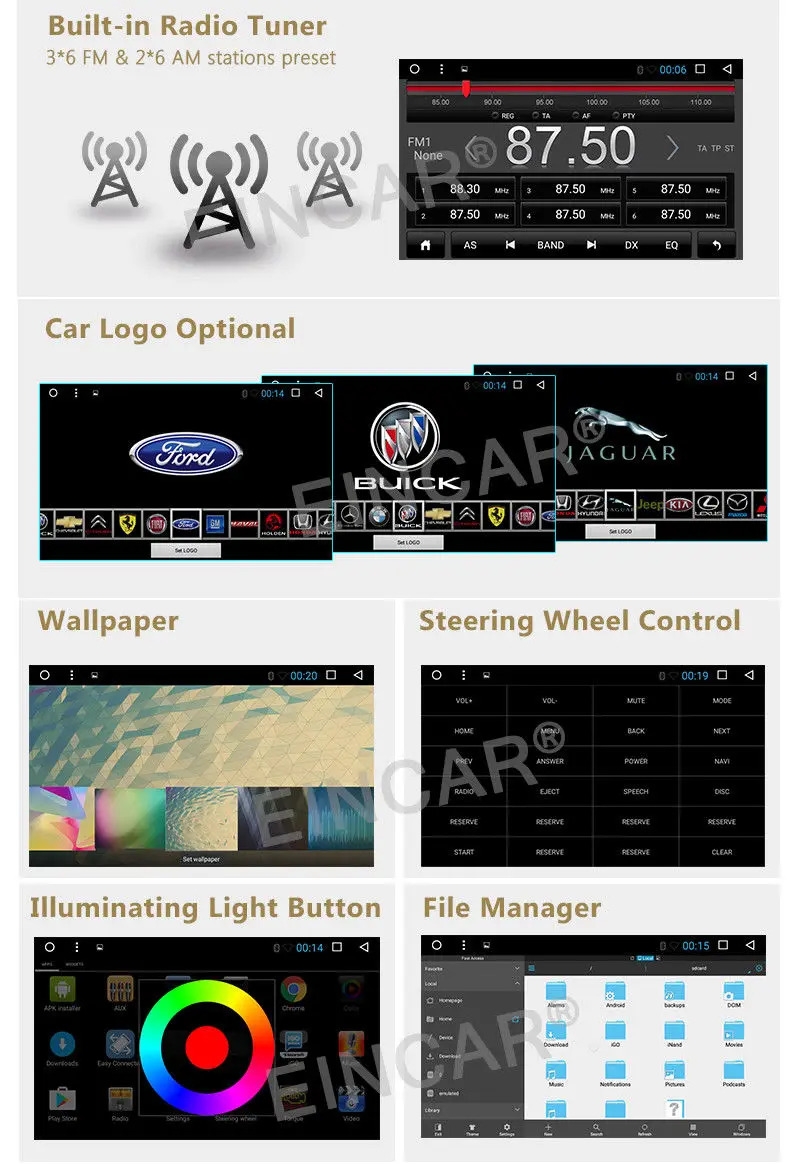Discount Android 6.0 car radio in dash 10.1 inch Double 2 DIN Car audio head unit car NO-DVD player GPS WIFI 4G FM Bluetooth,FREE WIFI 4
