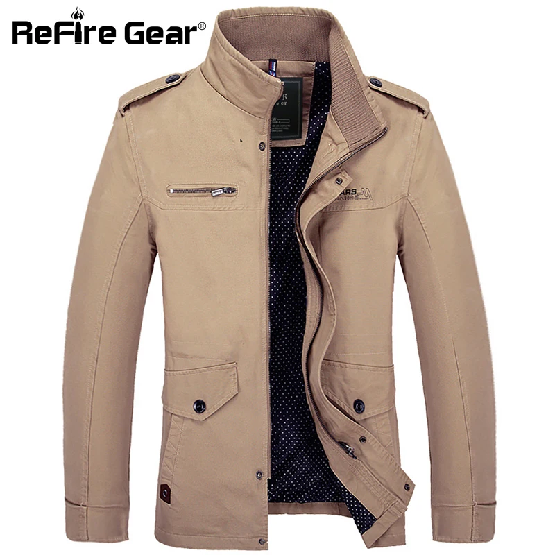 Refire gear Военный стиль армейская Куртка бомбер мужская повседневная хлопковая куртка пальто осень зима теплая ветровка тактическая куртка пилота