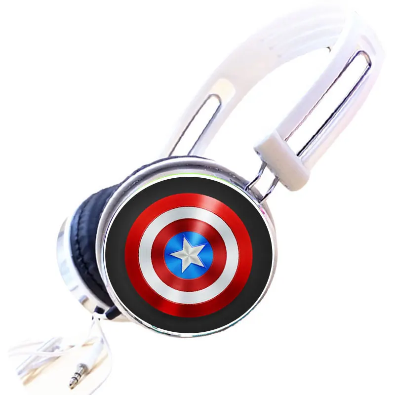 Регулируемые спортивные наушники Captain America для косплея игровая стереогарнитура