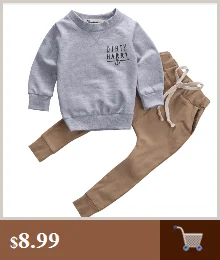 Зимний комплект одежды для маленьких мальчиков и девочек, Повседневный свитер с длинными рукавами и надписью «OH boy»+ штаны, комплект одежды из 2 предметов для маленьких мальчиков