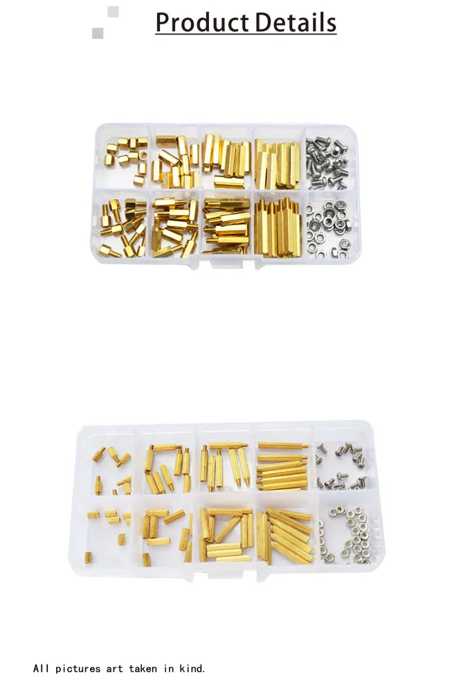 m2 m3 Latão Standoff Pillar Feminino Masculino Montar Motherboard Pcb Spacer Parafuso Parafuso Sextavado Rosca Porca Variedade Set Kit Caixa 3 Cheap Parafusos