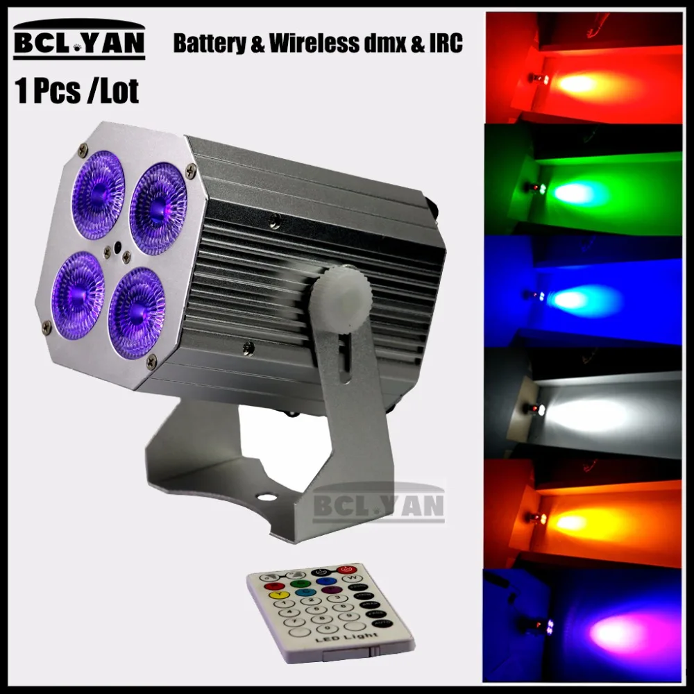 

DJ Lighting 2018 protable Freedom Hex 4 * 18w RGBWA UV 6 IN 1 Wireless DMX512 Battery wash stage light uplighting with remote