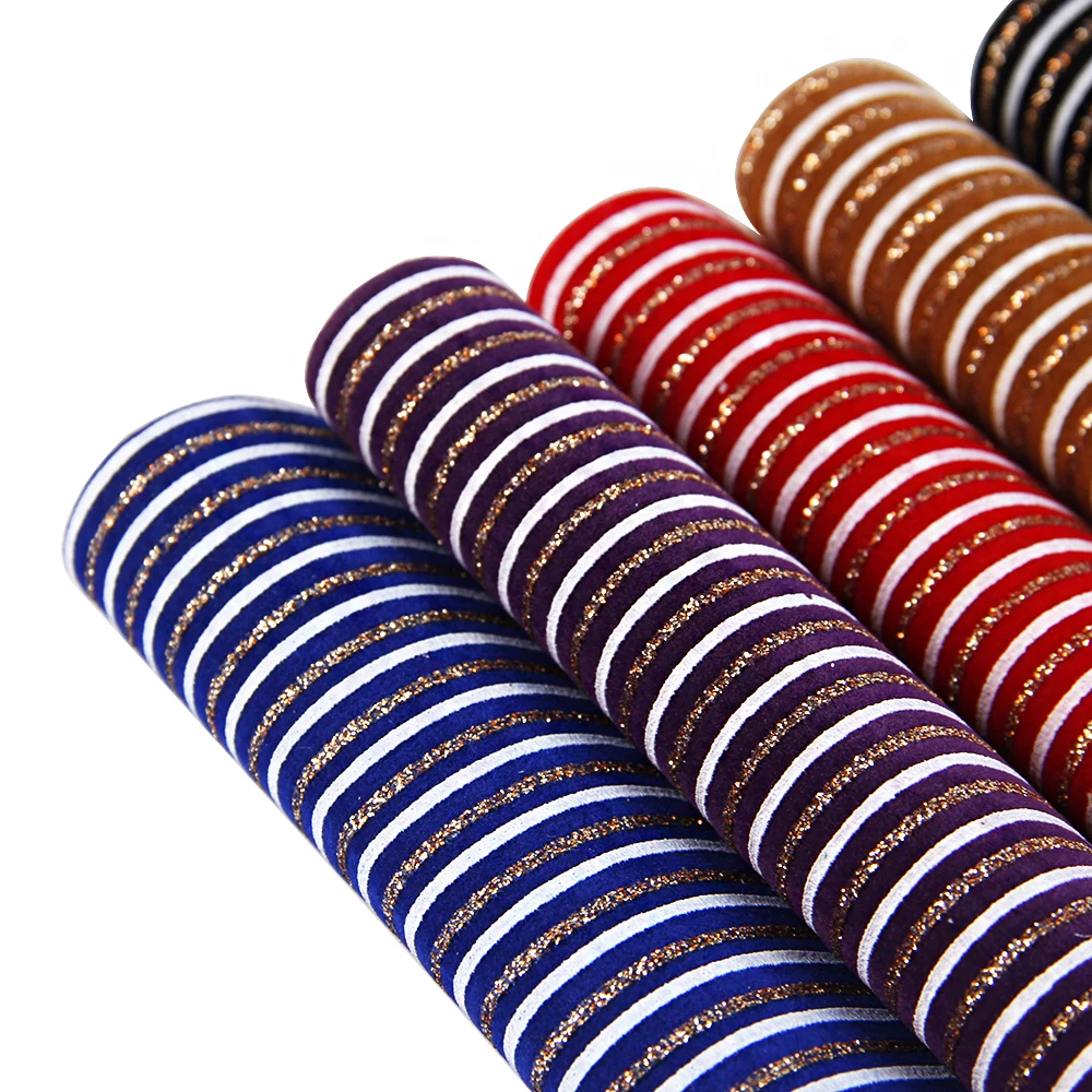 

David accessories 20*34cm flowers stripe glitter Synthetic leather flake fabric DIY hair bow decoration crafts,1Yc3439