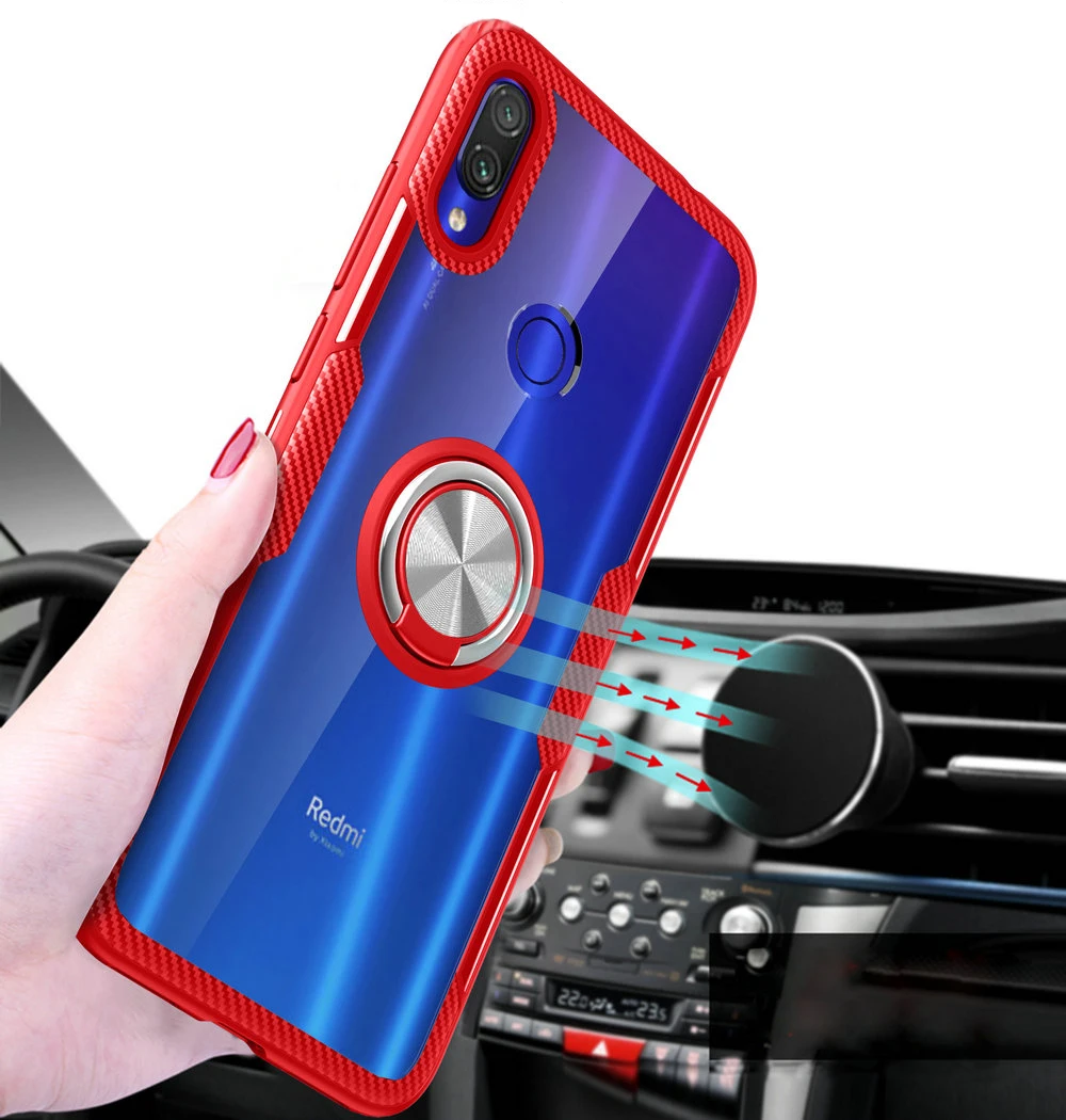 

For Xiaomi Redmi Note 7 Pro Rugger Armor Case Magnetic Car Holder Metal Finger Ring Case for Xiaomi Redmi 7