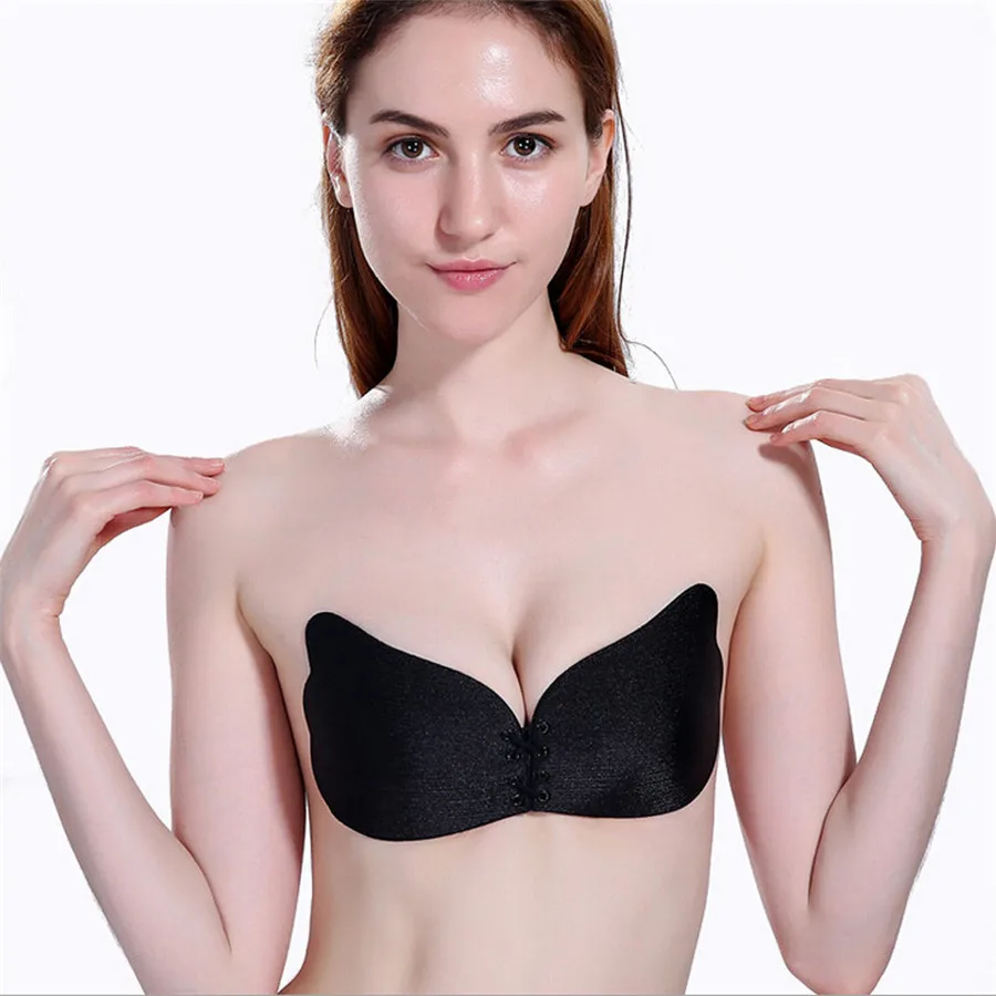 #5505 Women Wings Of The Goddess Instant Breast Lift Invisible Silicone pull the straps with milk stickers Push Up Bra 3