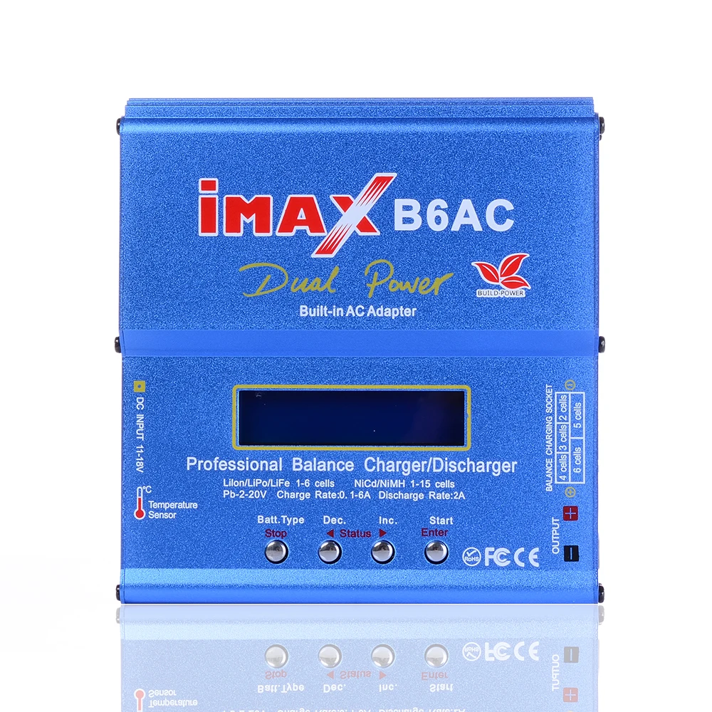 

80W IMAX B6AC RC Balance Battery Charger B6 AC Nimh Nicd lithium Battery Balance Charger Discharger with Digital LCD Screen