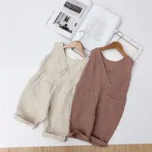 Новая мода Девушки Комбинезоны для мальчиков лето CottonLinen KidsPants От 2 до 7 лет PO653