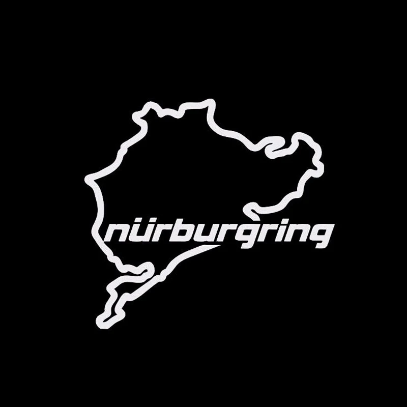 14cm12.5cm Car Styling Racing Road Racing Nurburgring Creative Fashion Window Stickers (5)
