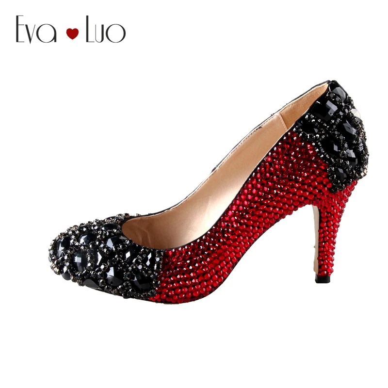 red and black formal shoes