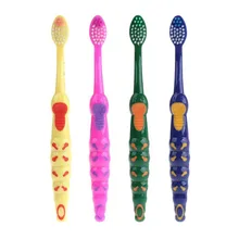 2 шт./партия, мягкая детская зубная щетка с рисунком медведя, гигиена полости рта для детей, PP+ древесный уголь, волоконный отбеливающий для полости рта уход