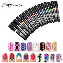 16 цветов, 1 штука, ручка для дизайна ногтей, цветная, для рисования, в горошек, цветок, звезда, рисунок, для женщин, маникюр, сделай сам, инструмент для дизайна ногтей, ручка, украшение