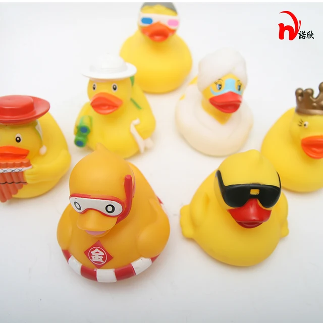 7pcs/lot Rubber Duck Duckie Baby Shower Water toys for baby kids