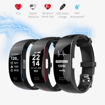 

Multifunctionl P3 Smart Wristbands Rectangular Screen Wristbands Heart Rate Monitoring Waterproof Watch Step Counter Solid Color