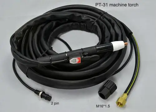 

Free shipping PT31 Plasma Torch Air Plasma Cutter Torch Fit CUT40 CUT50 23 Feet 7M Straight Machine Torch Head Body