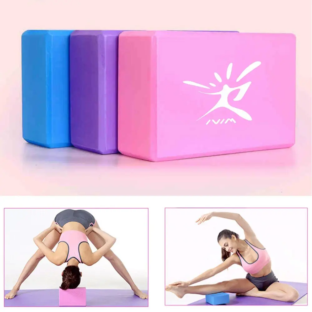 Блок для йоги фото 2pcs Yoga EVA Foam Block with yoga belts Brick Exercises Roller Fitness muscle b