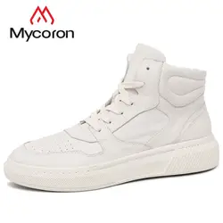 MYCORON 2019 осень-зима классические новые мужские ботинки повседневные мужские модные высокие популярные мужские повседневные туфли Tenis Masculino