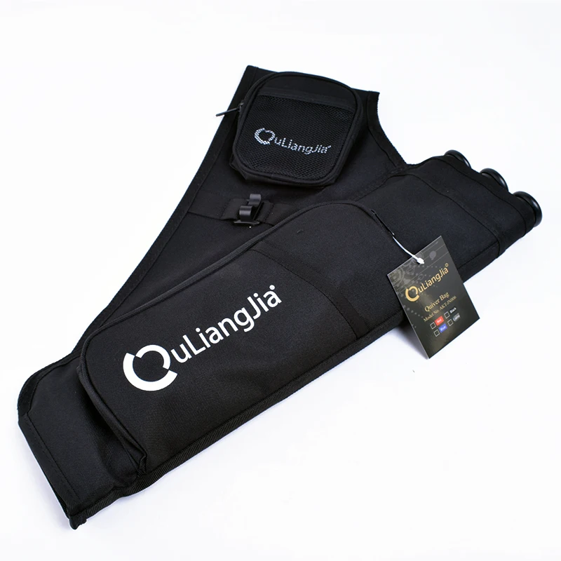 Hunting Black 3 Tubes Fixed Arrow Quiver Archery Hunting Arrows Holder Bag Right Handed Arrow Bag