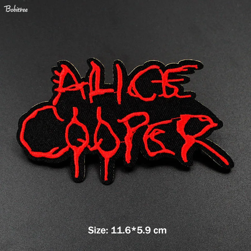 Нашивка с красными буквами Alice Cooper наклейки вышивкой утюгом на одежду значок