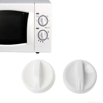 

MEXI 2Pcs Universal Microwave Oven Plastic Spool Rotary Knob Timer Control Switch 46mm New