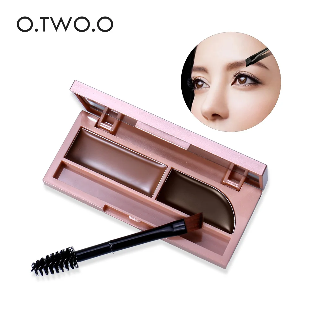 

O.TWO.O Professional Eye Brow Makeup Kit Set Waterproof Eyebrow Powder and Gel 2 in 1 With Brush and Mirror