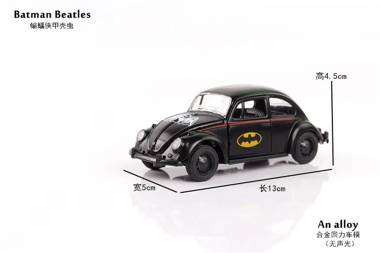 1:32 Бэтмен Металл Бэтмобиль тянет обратно Жук коллекционный сплав модели автомобиля Модель коробка игрушки подарки