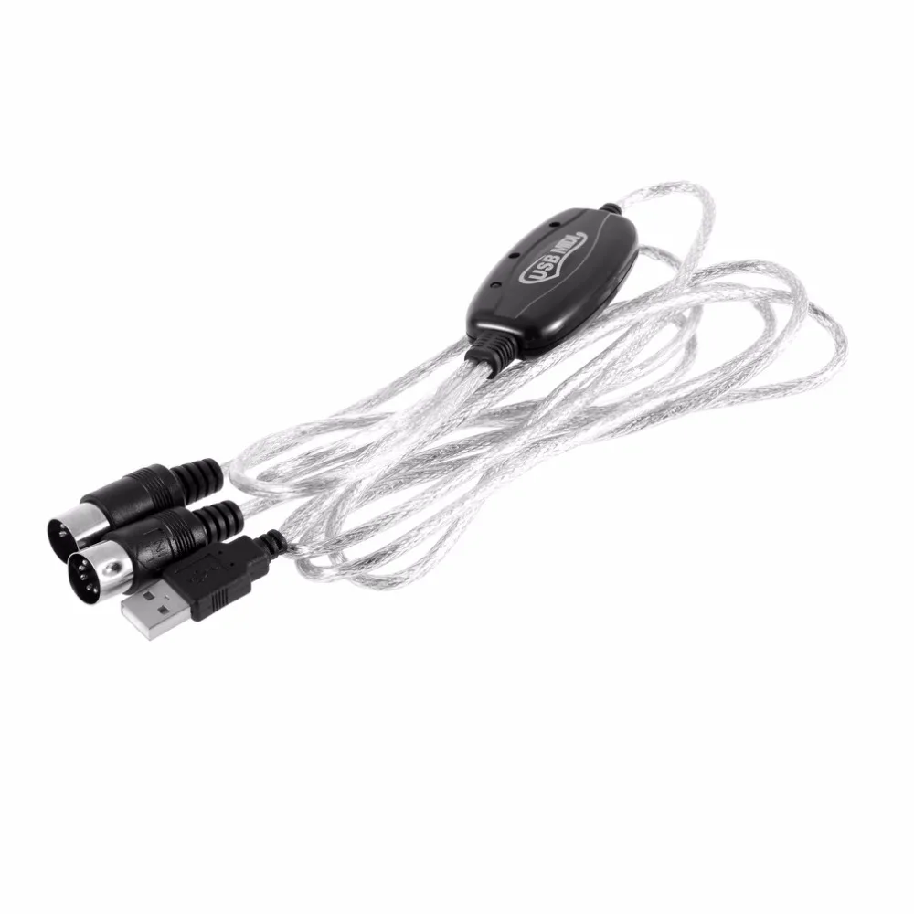 

New Converter PC to Music Keyboard Cord USB IN-OUT MIDI Interface Cable Free / Drop Shipping