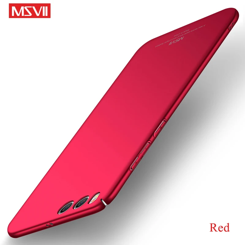 Для Xiaomi mi 6 Чехол MSVII палец кольцо матовый Жесткий Чехол для Xiaomi mi 6 Чехол Xio mi 6 автомобильный держатель PC задняя крышка Xia mi 6 mi 6 M6 - Цвет: Red