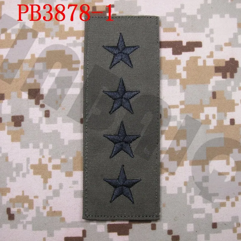 Вышивка патч OD зеленый фон черный дизайн армии США ранг военный - Цвет: B3878