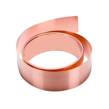 

Customized Length Thin 0.2mm Thickness Pure Copper Foil / Strip Roll Coil