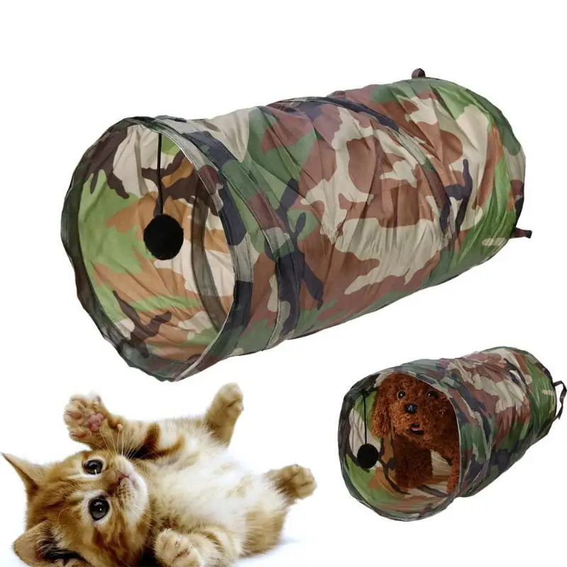 

Foldable Cat Tunnel Training Toys Pet Tent Tool Cat Tunnel Passageway Wipe Clean with Ring Bell Pet Products