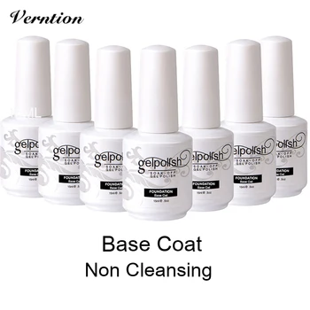 

Verntion Newest Gel Nails 2019 Foundation Easy To Clean15ML Top and Base Coat Nail Gel Nail Primer Cleaning Uv Lamp Nail Polish