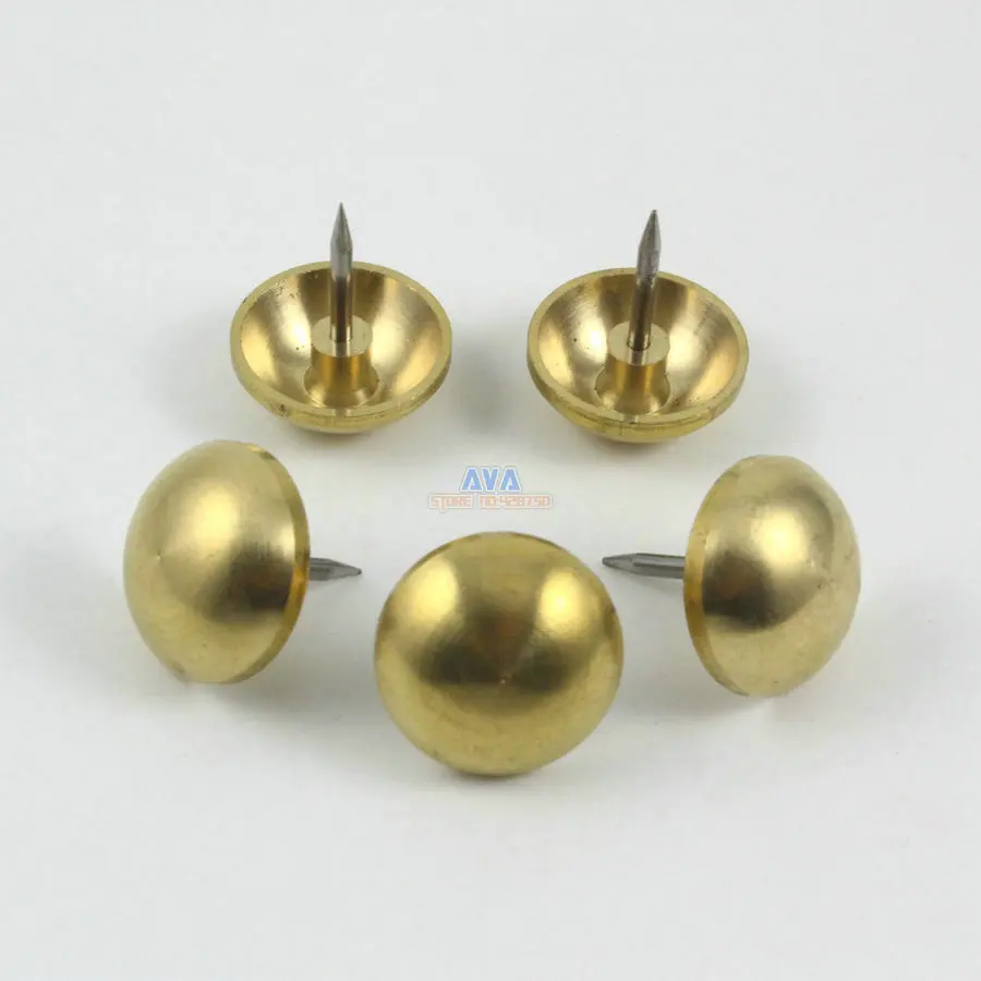20 Pieces Solid Brass Upholstery Tacks Nails 20x22mmin Tacks from Home