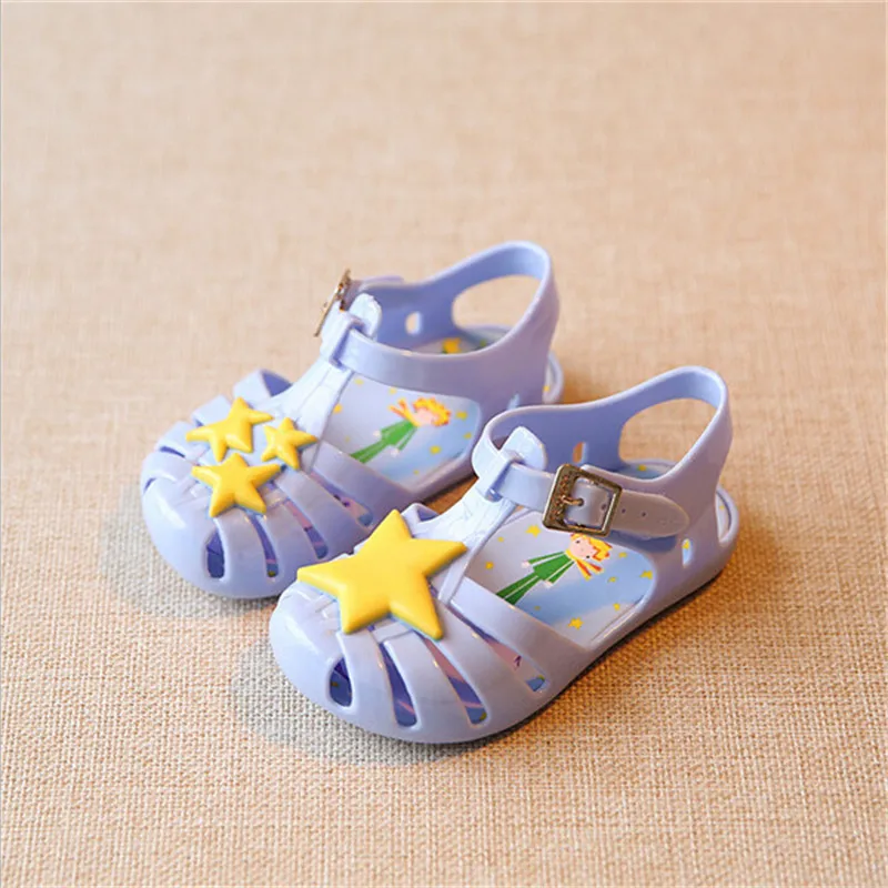 2017 fashion star pattern soft soled breathable jelly shoes new arrive children s girl and
