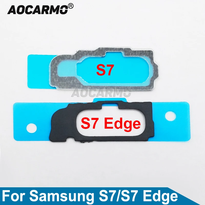

Aocarmo Touch ID Fingerprint Home Button Key Adhesive Gasket Bracket Mat With Sticker For Samsung Galaxy S7 Edge GM-G935