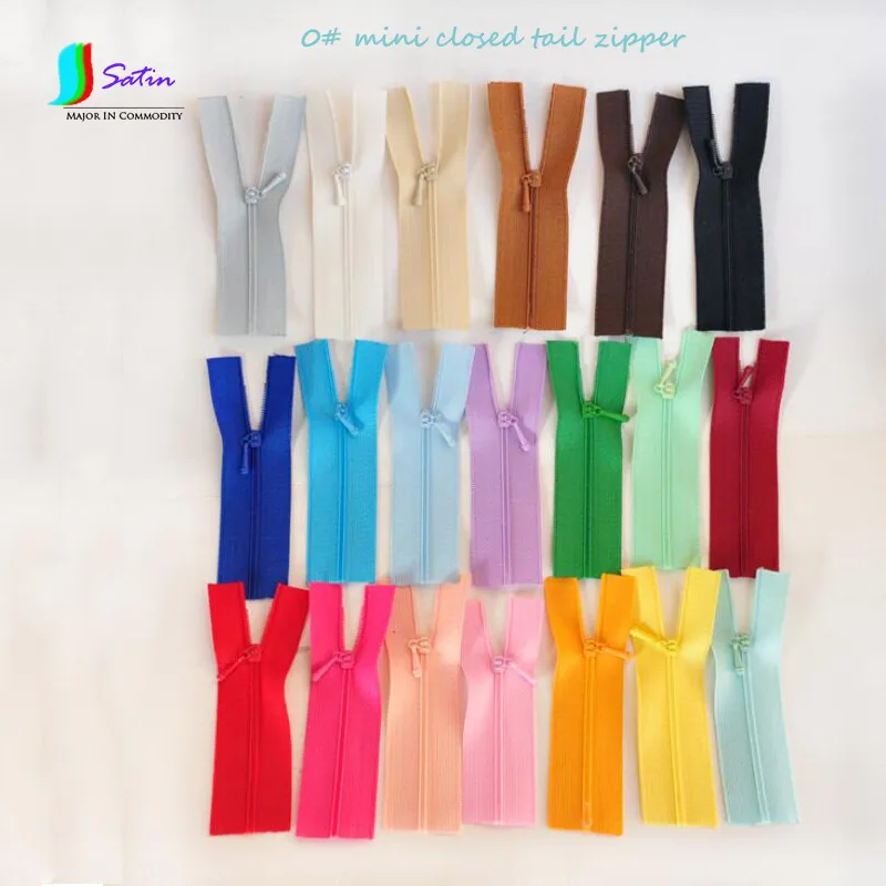 

Colorful 0# Mini Close-end Zipper For Doll/toy Clothing DIY Handmade Accessory 0# Zipper S0213H