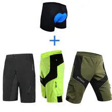 WOSAWE Summer Men's Cycling Shorts Outdoor Sports Water Repellent MTB Bike Breathable Underwear Bicycle Loose Downhill Shorts