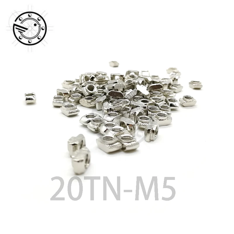 Free shipping M5 T nut Hammer Head Fasten Nut M5 Connector Nickel