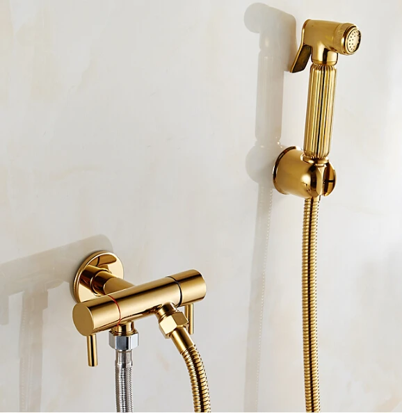 Gold Bidet Spray Set Bidet toilet seat sprayer set spray gun car wash garden floor good helper