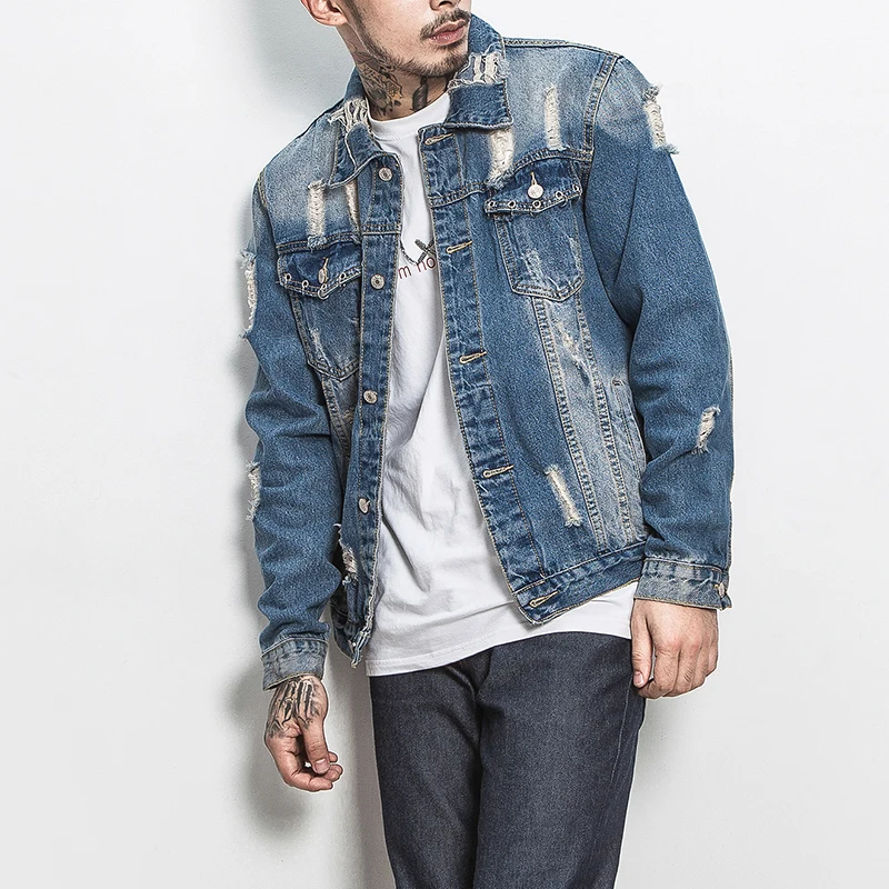 

Fashion Vintage Men's Streetwear Jacket Modis Men Jacket Men Bomber Quality 2019 Clothes Mens Denim Jean Jackets Coats M-5XL