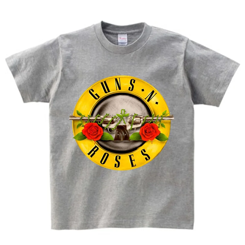 Algodão em Torno do Pescoço Tshirt do Bebê das Crianças Costume para Menino e Menina Guns n Roses Camiseta Criança T shirt 2018 Puro Infant Toddler nn 12 2018 camiseta algodão puro em torno do