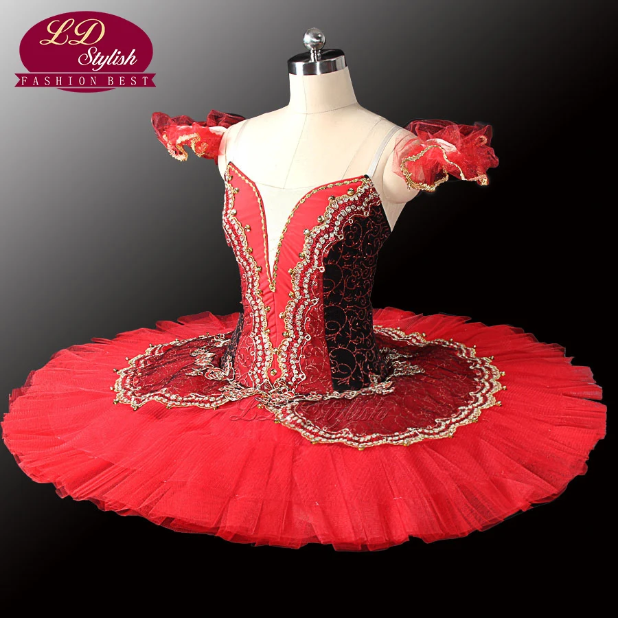 10 шт. красный Paquita классический Professional балетные костюмы пачки LD0014 Professional балетная пачка танцевальная одежда платья для женщин Этап одежда