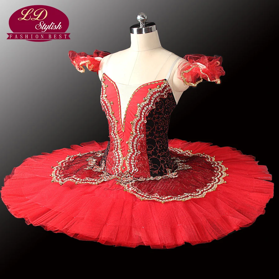 10pcs Red Paquita Classical Professional Ballet Tutus LD0014