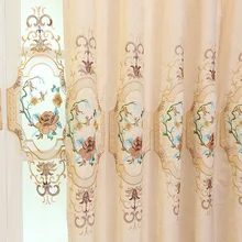 Цветочные занавески s для гостиной шенилловая вышивка полузатеняющая занавеска ткань для спальни настраиваемая затеняющая занавеска s