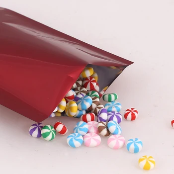

Candy Flat Pouches Open Top Package Bags With Tear Notch Various Sizes High Quality Aluminum Foil Mylar Storage Bags 100pcs/Lot