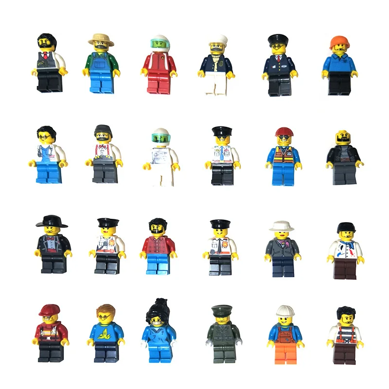 12pcs People Series Occupation Building Blocks LegoINGlys MiniFigure Bricks DIY Toys for Children Boys Kids Christmas Gift jm3