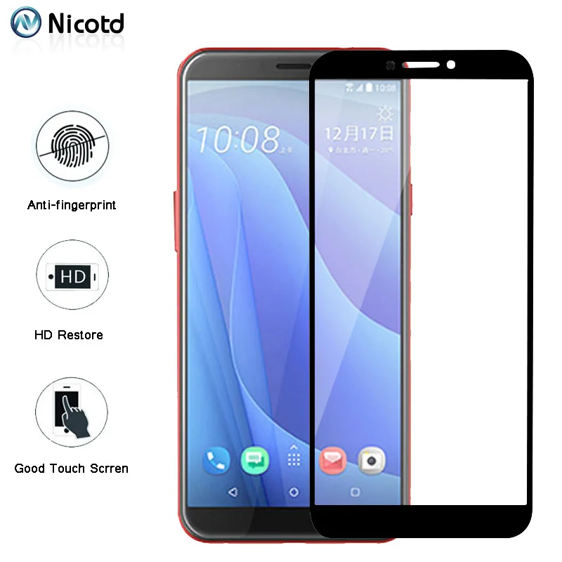Черное Полноразмерное стекло для HTC Desire 12 S Plus Защитная пленка экрана U12 Life 2.5D на